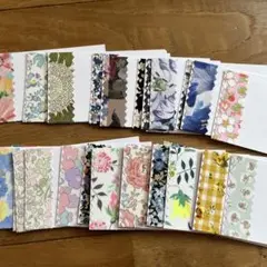 ①ハンドメイド　リバティ　メッセージカード　40枚♡