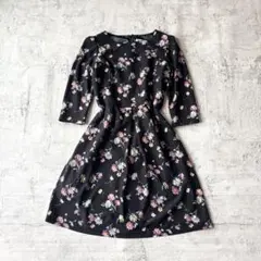 00's vintage 花柄ワンピース フレア Aライン きれいめ 昭和レトロ