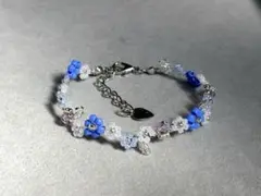 (051)ハンドメイド 花ブレスレット