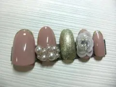 ブライダルなどの特別な日にも!　ネイルチップ　☆ジェル使用☆