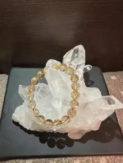 【高透明・極上針】ゴールドルチルクォーツ 10.5mm ブレスレット