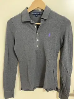 Ralph Lauren グレー 長袖ポロシャツ