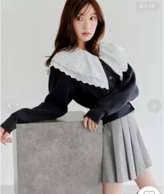 ◎美品◎SNIDEL レースカラーニットプルオーバー