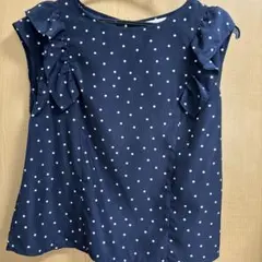 ドット柄　ブラウス
