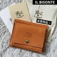 未使用✨IL BISONTE イルビゾンテ　トリフォルドウォレット　オレンジ