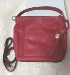 COLEHAAN コールハーン レッド 2way ショルダーバッグ【美品】