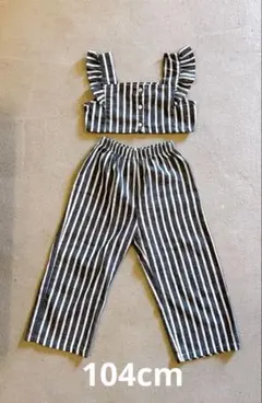 SHEIN ストライプ トップスとパンツセット 4Y セットアップ　サマー　夏服
