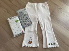 ミッフィー刺繍入りパンツ ユニクロレギンス110cm 3着