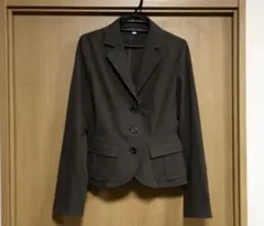 ミッシェルクラン 麻混ジャケット茶