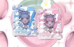 トレカケース 硬質ケース ホイップデコ B8 ピンク 水色 萌え リボン 推し活