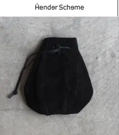 Hender scheme Kinchaku navy 数回使用極美品 巾着 - メルカリ