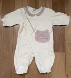 猫デザインロンパース F (50-70)