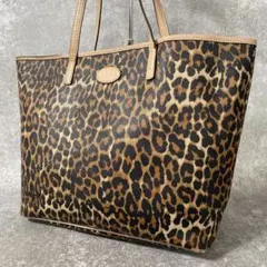 coach コーチ　レオパード　ヒョウ柄　トートバッグ　A4 PVCレザー