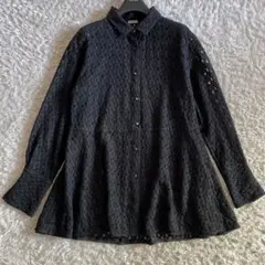 【IENA 】イエナ　レースブラウス　総レース　ブラック