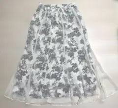 Honeys 花柄ロングスカート フレアスカート Lサイズのサムネイル