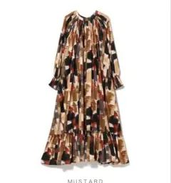 【美品】RBS / プリント シャーリング ワンピース