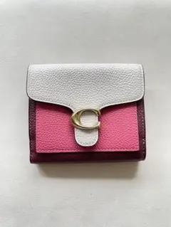 coach コーチ　財布　ピンク　タビーウォレット 二つ折財布　ミニ財布