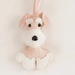 【新品】シュナウザー キーホルダー ピンク バッグ チャーム