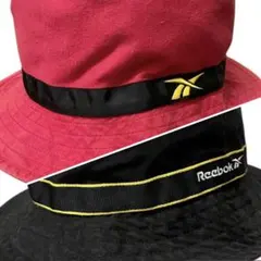 Reebok リーボック リバーシブル バケットハット ブラック レッド old