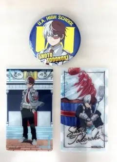 ヒロアカ 缶バッジ・クリアカード 轟くんセット