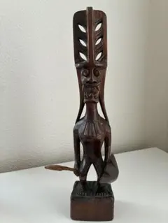 フランス入手 アフリカ木彫 祖霊像 高さ40cm超 プリミティブアート