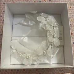 ワタベウェディング ヘッドドレス フラワー パール ホワイトのサムネイル