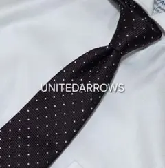 【再値下げ・美品】UNITEDARROWS ネクタイ ダークボルドー ドットのサムネイル