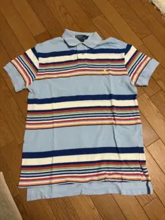 ラルフローレン ストライプ　ポロシャツ Mサイズ メンズ