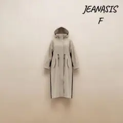 JEANASIS ロングコート フード 配色 バイカラー ドローコード F