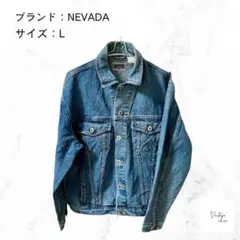90s NEVADA デニムジャケット L 短丈 3rd型 ヴィンテージ 古着