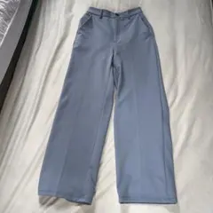 gu ストレッチワイドパンツ　ライトブルー　S