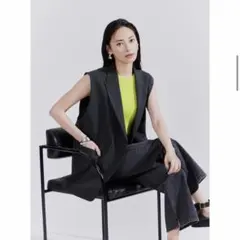 ベルト付きテーラードベスト　ジレ