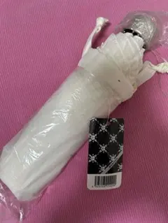 ホワイト 折りたたみ傘 晴雨兼用 未使用