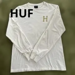 HUF ロングスリーブTシャツ M ホワイト 花柄プリント