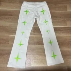 WHOVER STAR JEANS 緑 フレアパンツ drip SWAG WHOVER STAR JEANS 緑 フレアパンツ drip SWAG - メルカリ