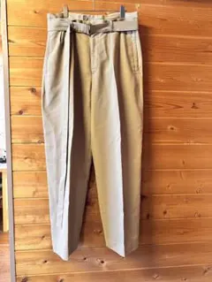 SEEALL ベージュ チノパン スラックス ストレートフィット