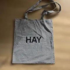 HAY チェッカー　コットン　トートバッグ
