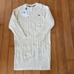 新品！★ラコステLACOSTE アイボリー ケーブルニット 36★ラルフローレン
