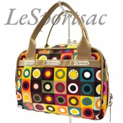 レスポートサック ハンドバッグ ナイロン スクエアダンス 幾何学模様 総柄