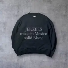 JERZEES 無地ソリッドスウェット ブラック M メキシコ製ゆるだぼ