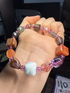水蓮花天珠ブレスレット 天然石 白玉髄天珠 水晶 ルチルクォーツ 美品 水蓮花天珠ブレスレット 天然石 白玉髄天珠 水晶 ルチルクォーツ 美品