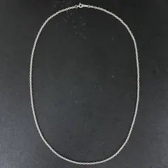 SAAD シルバー 925 4mm 平あずき チェーン ネックレス 50cm - メルカリ