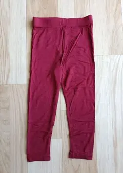 レギンス 90 95 あったか ベビー 秋冬服 レッド ベビー服 子供服 ズボン