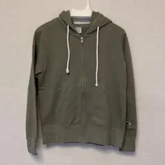 チャンピオン　カーキ　フルジップパーカー