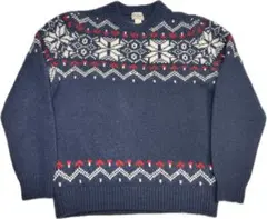 【L.L.Bean エルエルビーン　ノルディック　雪柄　ニット　セーター】