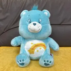 ケアベアお座りBIGぬいぐるみ　ライトブルー　ランワン限定