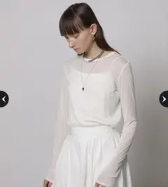 新品未使用タグ付き CADUNE シンプルカットソー 白のサムネイル