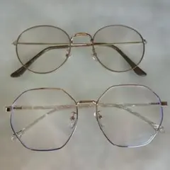 伊達メガネ２個セット未使用品