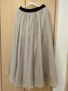 【断捨離中】Te chichi テチチ フレアスカート シースルー　ベージュ