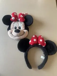 ミニーマウス カチューシャ＆ポーチセット